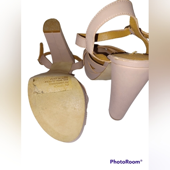 STEVE MADDEN DUSTY ROSE COLORED PLATFORM STYLE HEELS size 8.5 - Picture 5 of 6
